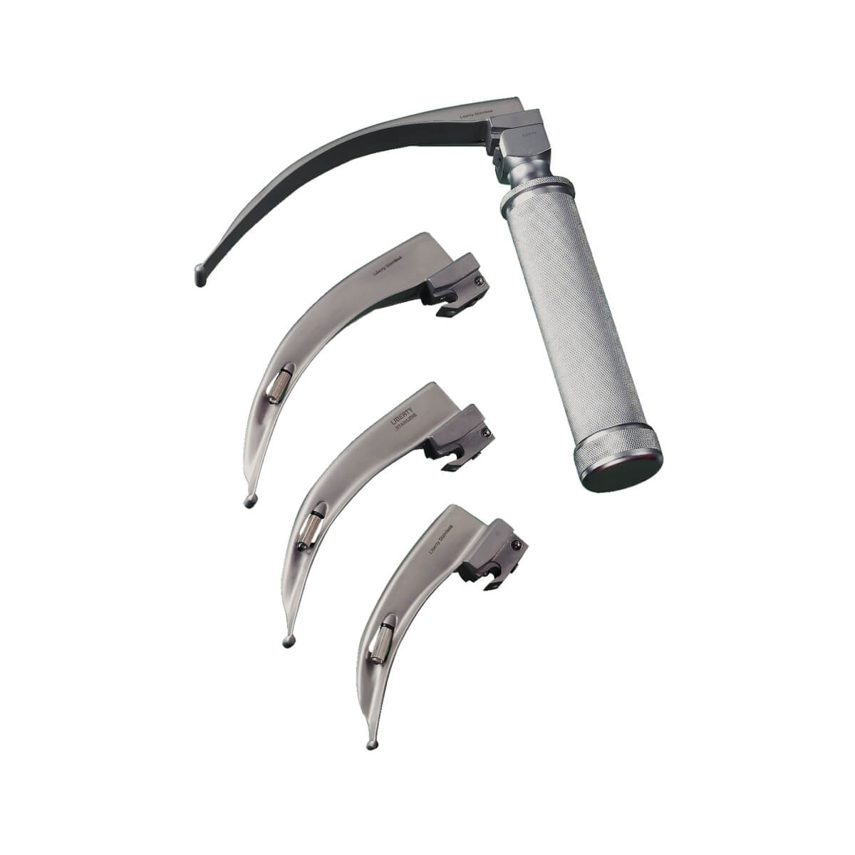 Conventional Mac Macintosh Laryngoscope with 4 Blades for Diagnosis