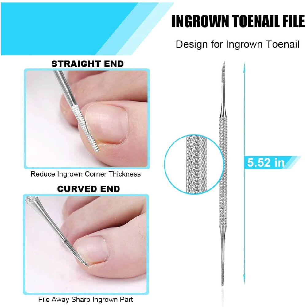 Ingrown Toenail, Ingrowing Toenail File, Professional Nail Care Set 5PCS